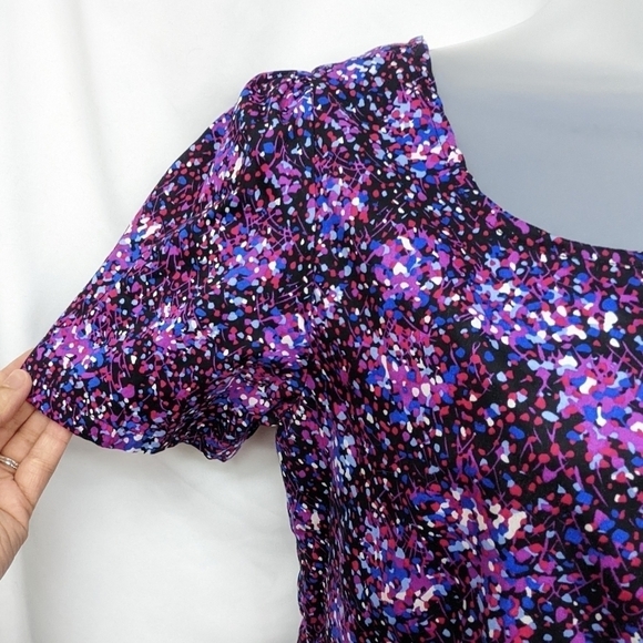 Tulle Retro Style Multi Print Dress Sz M - Picture 3 of 11